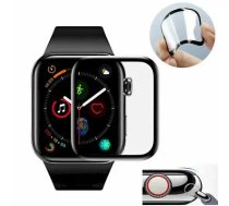 Fusion keramikas stikla 9D pilna pārklājuma ar rāmi Apple Watch 1 | 2 | 3 38mm melns