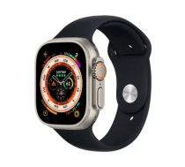 Fusion Silikona pulksteņa siksna Apple Watch 8 | 7 | 6 | 5 | 4 | 3 | 2 | SE (45 | 44 | 42mm) melna