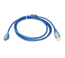 Fusion USB 2.0 paplašināšanas kabelis 1,3 m ar ferrīta gredzenu (zils)