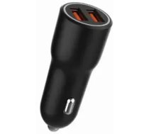 Gembird auto lādētājs | USB-C, USB-A | melns