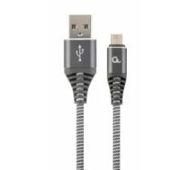 Gembird datu pārraides un uzlādes kabelis | USB-A uz Micro USB | 2m | melns, balts