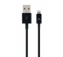 Gembird datu pārraides un uzlādes kabelis | USB-A uz Lightning | 2m | melns