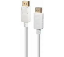 Gembird DisplayPort vīrietis uz DisplayPort vīrietis kabelis 1,8 m, balts, 4K