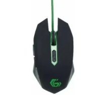 Gembird spēļu pele ar papildu pogām, 2400 DPI, USB, zaļa