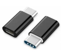 Gembird OTG USB Type-C vīrietis - MicroUSB sieviete, melna