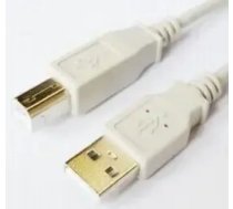 Brackton USB vīrietis uz USB vīrietis kabelis B 1,8 m Balts