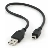 Gembird datu pārraides un uzlādes kabelis | USB-A uz Mini USB | 0,3 m | melns