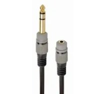 Gembird 6,35 m Vīrietis uz 3,5 mm Sieviete Adapteris 0,2 m Pelēks