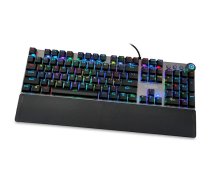 iBox Aurora K-4 USB QWERTY Melna tastatūra - PERIBOKLA0071 - 5901443055945
