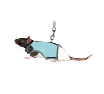 Ratu krūšu siksna - Trixie mīkstā siksna ar pavadu, Rati, 12–18 cm, 1,20 m