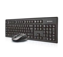 A4Tech 7100N galda tastatūra un pele, RF bezvadu, QWERTY angļu, melna