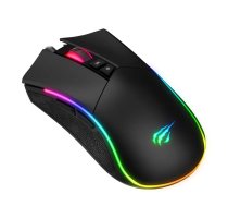 Havit MS1001S - Optiska labajā rokā esoša spēļu pele, USB tipa A, melni pelēka