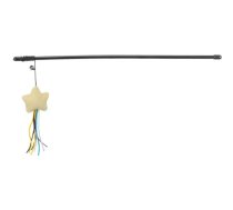 Kaķu rotaļlieta - Trixie Spēļu nūja Zvaigzne, Plastmasa/Plīša, Kaņepju kaķu miegs, 46 cm