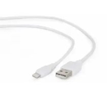 Gembird datu pārraides un uzlādes kabelis | USB-A uz Lightning | 2m | balts