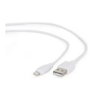 Gembird datu pārraides un uzlādes kabelis | USB-A uz Lightning | 1m | balts
