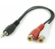Gembird 3,5 mm Jack kabelis - 2xRCA melns