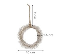 Ziemassvētku eglītes dekors mini vainags Springos CA1209, 10 cm
