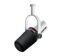 Shure MV7+-W - Galda/balss mikrofons ar XLR/USB-C savienojumu, balts