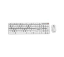 Klaviatūra un pele Gembird Desktop set Silent key Pro Business wireless US White