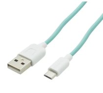 USAMS US-SJ098 USB A to Micro USB Charging Cable 1M Cyan
