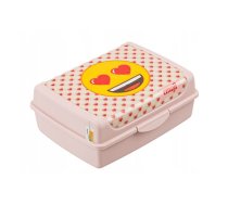 Pārtikas uzglabāšanas trauks deco-click-box midi 1L Carla "Emoji Hearts" 17x13x7cm rozā