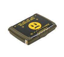 Pārtikas uzglabāšanas trauks deco-click-box mini 0,5L Carla "Emoji Danger" 17x13x3,5cm olīvu krāsā