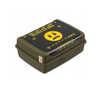 Pārtikas uzglabāšanas trauks deco-click-box midi 1L Carla "Emoji Danger" 17x13x7cm olīvu krāsā