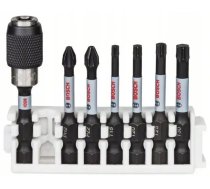 Bosch 7 gab. Impact skrūvgriežu komplekts 50 mm PH2, PZ2, T15-30 + magnētiskais turētājs