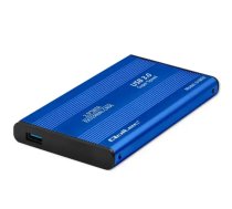 Qoltec Aluminium External Hard Drive Case HDD SSD 2.5'' SATA3 | USB 3.0 | Blue