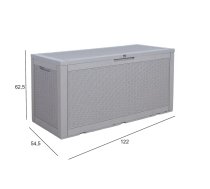 Uzglabāšanas kaste SAYA 122x54,5x63cm/380L, pelēka plastmasa