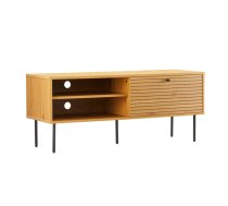 TV galds LINE 120x40xH50cm, melamins ar ozola rakstu