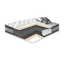 Atsperu matracis HARMONY DUO 120x200xH27cm, iepakots rullī