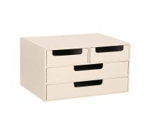Dokumentu kaste ar atvilktnēm WILMA 34x26x18,5cm, krēms