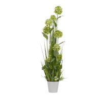 Mākslīgais zieds IN GARDEN H120cm, zaļa hortenzija, zāle ar podiņu