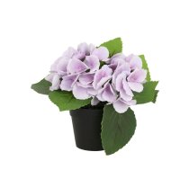 Mākslīgais zieds IN GARDEN H18cm, violeta hortenzija ar podiņu