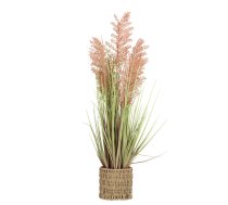 Mākslīgais augs IN GARDEN H87cm, oranža sorgo, zāle ar podiņu