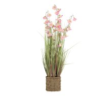 Mākslīgais zieds IN GARDEN H87cm, violets pulkstenītis, zāle ar podiņu