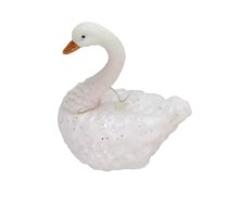 Ziemassvētku rotājums JOY SWAN 10.5cm, stikls