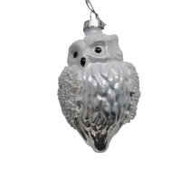 Ziemassvētku rotājums JOY OWLY 10.5cm, stikls