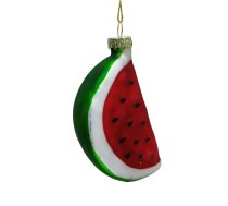 Ziemassvētku rotājums JOY WATERMELON 9.5cm, stikls