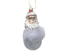 Ziemassvētku rotājums JOY SANTA BALL 14cm, stikls