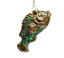 Ziemassvētku rotājums JOY GOLDFISH 11.8cm, stikls