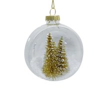 Ziemassvētku rotājums JOY TREE GOLD D8cm, stikls