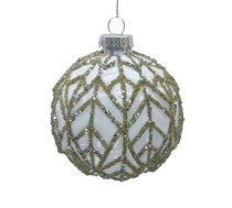 Ziemassvētku rotājums JOY HOLY D8cm, stikls