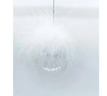 Ziemassvētku rotājums JOY FLUFFY D8cm, stikls