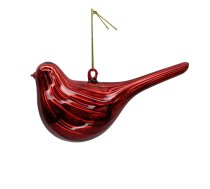 Ziemassvētku rotājums JOY BIDRY RED 15cm, stikls