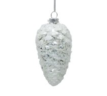 Ziemassvētku rotājums JOY CONE 10cm, stikls