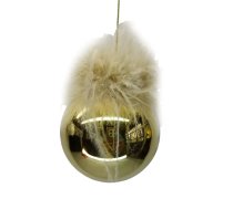 Ziemassvētku rotājums JOY GOLDY D8cm, stikls