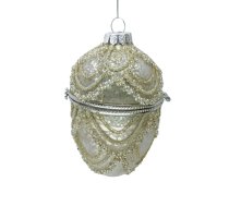 Ziemassvētku rotājums JOY EGG CHAMPAGNE 9.5cm, stikls
