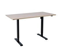 Rakstāmgalds ERGO ar 1 motoru 160x80xH71-121cm, hikorijs/melns